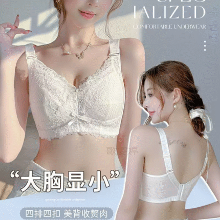 Ultra-thin Lace Summer New Breathable Bra, Large-sized Underwear, Women's Gathering Bra