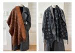 2025 New British Style High-End Scarf for Women, Double-Sided Jacquard Tassel Long Shawl, Two-Way Use, Thick