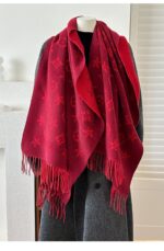 2025 New British Style High-End Scarf for Women, Double-Sided Jacquard Tassel Long Shawl, Two-Way Use, Thick - Image 9