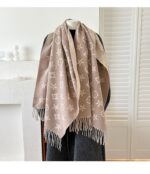 2025 New British Style High-End Scarf for Women, Double-Sided Jacquard Tassel Long Shawl, Two-Way Use, Thick - Image 14