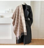 2025 New British Style High-End Scarf for Women, Double-Sided Jacquard Tassel Long Shawl, Two-Way Use, Thick - Image 12