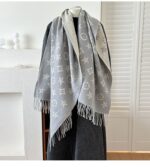 2025 New British Style High-End Scarf for Women, Double-Sided Jacquard Tassel Long Shawl, Two-Way Use, Thick - Image 15