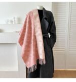 2025 New British Style High-End Scarf for Women, Double-Sided Jacquard Tassel Long Shawl, Two-Way Use, Thick - Image 18