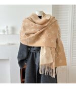 2025 New British Style High-End Scarf for Women, Double-Sided Jacquard Tassel Long Shawl, Two-Way Use, Thick - Image 21
