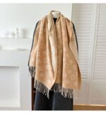 2025 New British Style High-End Scarf for Women, Double-Sided Jacquard Tassel Long Shawl, Two-Way Use, Thick - Image 23