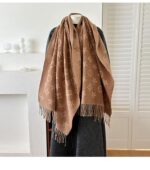 2025 New British Style High-End Scarf for Women, Double-Sided Jacquard Tassel Long Shawl, Two-Way Use, Thick - Image 25