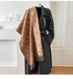 2025 New British Style High-End Scarf for Women, Double-Sided Jacquard Tassel Long Shawl, Two-Way Use, Thick - Image 24