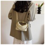Lychee Pattern Elegant Crossbody Bag, Simple and Unique Design, Stylish and Versatile Shoulder Bag, Handbag/Bucket Bag