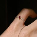 Elegant red fairy teardrop necklace and ring - Image 4