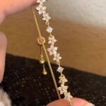 Silver and gold rose bracelet - Image 5