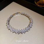 Rose Shaped Platinum Bracelet - Image 2