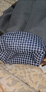 Women’s woollen jumper with a classic checked pattern and a stand-up collar, pieced together from different sections, from the Autumn/Winter 2025 collection; Korean-style, loose-fitting, casual, cropped, fashionable. - Image 17