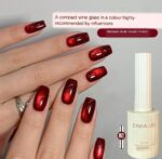 Red Agate Cat's Eye Approved New Glass Bead Wine-Red Gel Polish + magnetic (Requires UV Lamp) - Image 8